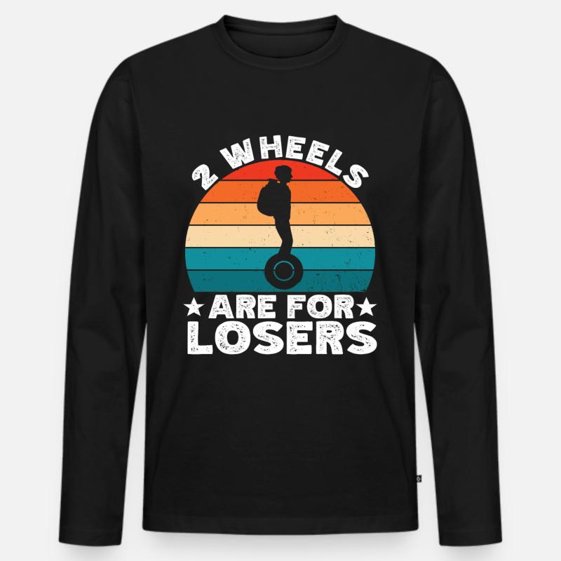 EUC Monowheel - Männer Premium Bio Langarmshirt - Schwarz