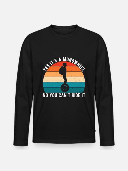 EUC Monowheel - Men's Premium Organic Long Sleeve Shirt - black