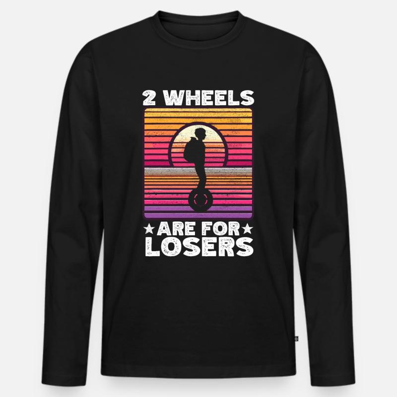 EUC Monowheel - Men's Premium Organic Long Sleeve Shirt - black