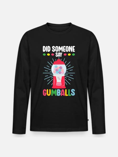 Gumball Machine Chewing Gum Machine - Men's Premium Organic Long Sleeve Shirt - black