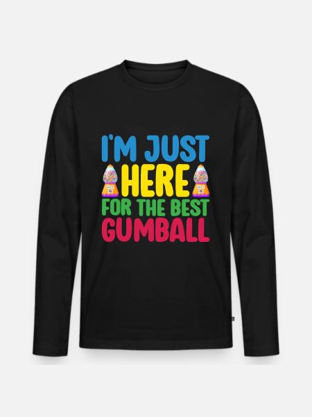 Gumball Machine Chewing Gum Machine - Men's Premium Organic Long Sleeve Shirt - black