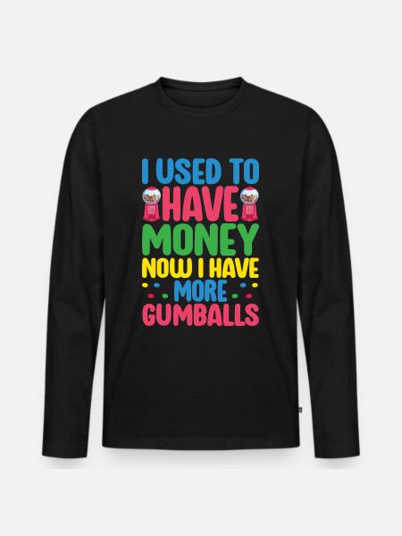 Gumball Machine Chewing Gum Machine - Men's Premium Organic Long Sleeve Shirt - black