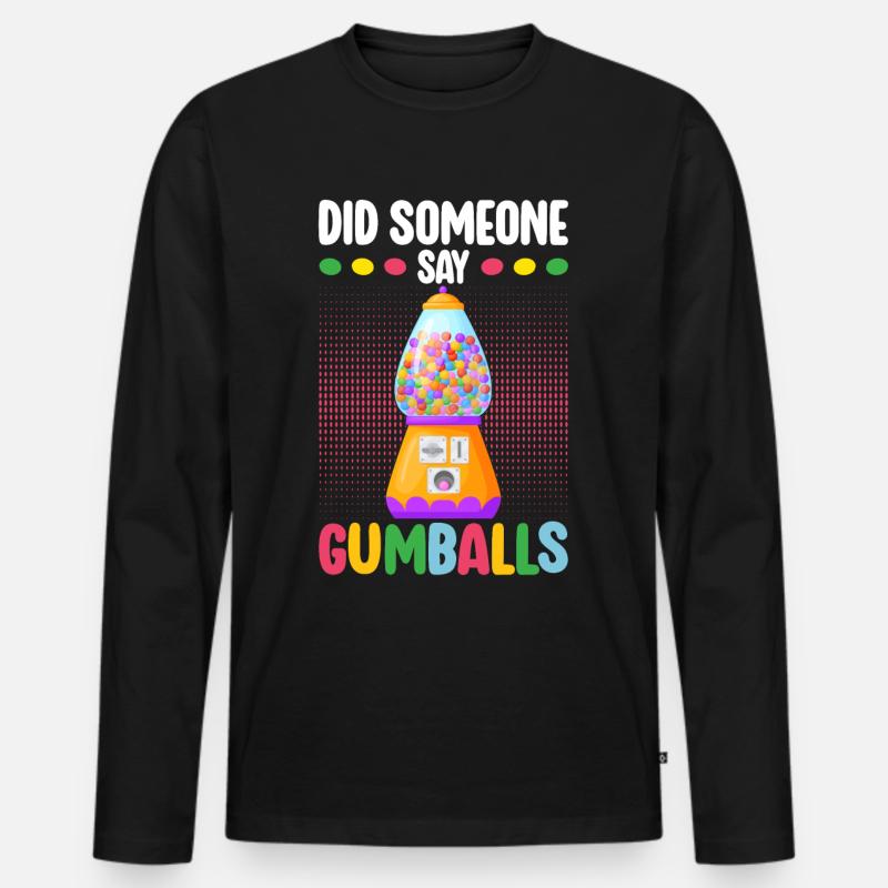 Gumball Machine Kaugummiautomat - Männer Premium Bio Langarmshirt - Schwarz