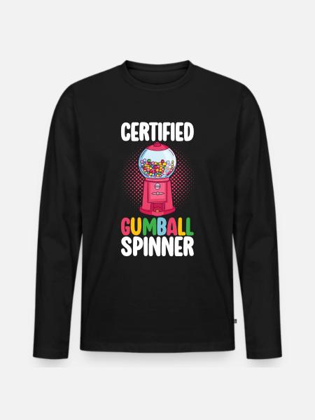 Gumball Machine Kaugummiautomat - Männer Premium Bio Langarmshirt - Schwarz