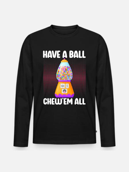 Gumball Machine Chewing Gum Machine - Men's Premium Organic Long Sleeve Shirt - black