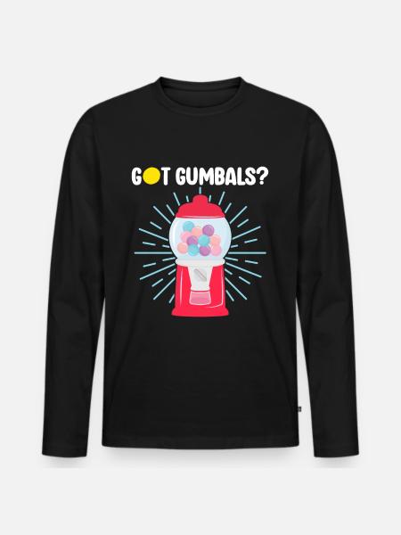 Gumball Machine Chewing Gum Machine - Men's Premium Organic Long Sleeve Shirt - black