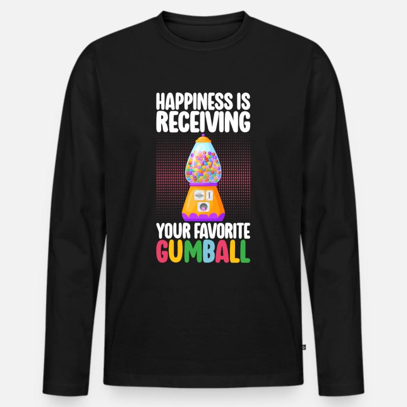 Gumball Machine Kaugummiautomat - Männer Premium Bio Langarmshirt - Schwarz