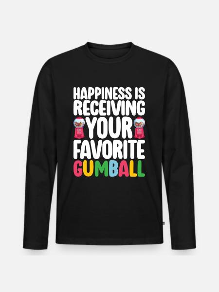 Gumball Machine Kaugummiautomat - Männer Premium Bio Langarmshirt - Schwarz