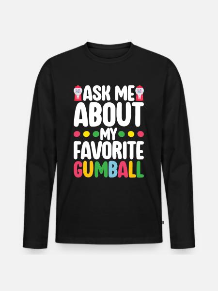 Gumball Machine Kaugummiautomat - Männer Premium Bio Langarmshirt - Schwarz