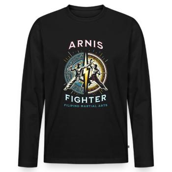 Arnis Kali Eskrima Entraînement de boxe philippine - T-shirt manches longues Premium bio Homme - noir - Devant - Nico (187cm)