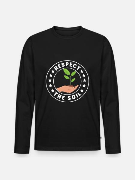 Bodenwissenschaftler Soil Science - Men's Premium Organic Long Sleeve Shirt - black
