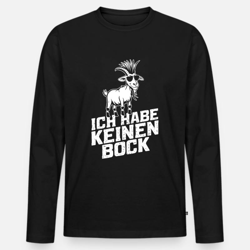 ich habe keinen bock - Männer Premium Bio Langarmshirt - Schwarz