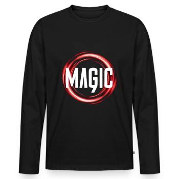Magic - Men's Premium Organic Long Sleeve Shirt - black - Front - Nico (187cm)
