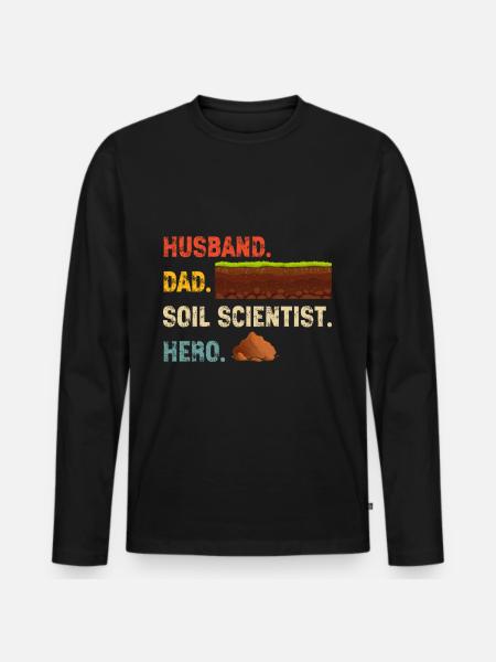Bodenwissenschaftler Soil Science - Men's Premium Organic Long Sleeve Shirt - black