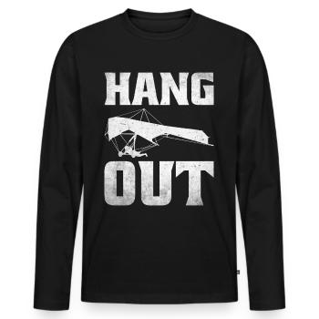 Deltaplane Parapente Deltaplane - T-shirt manches longues Premium bio Homme - noir - Devant - Nico (187cm)