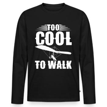 Deltaplane Parapente Deltaplane - T-shirt manches longues Premium bio Homme - noir - Devant - Nico (187cm)
