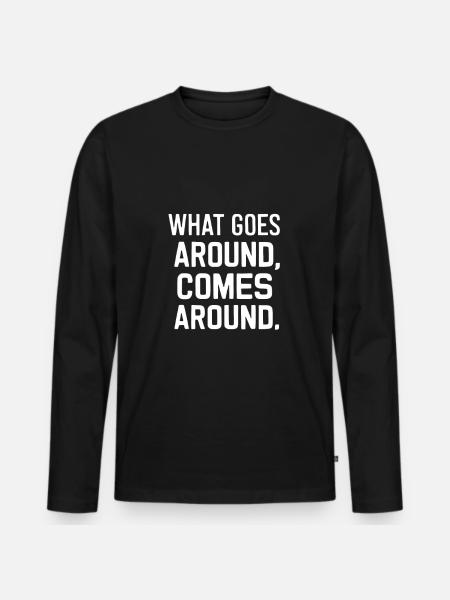 Ce qui circule revient - T-shirt manches longues Premium bio Homme - noir