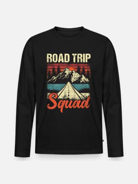 Road Trip Squad - Men's Premium Organic Long Sleeve Shirt - black