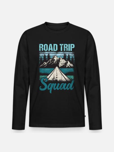 Road Trip Squad - Men's Premium Organic Long Sleeve Shirt - black