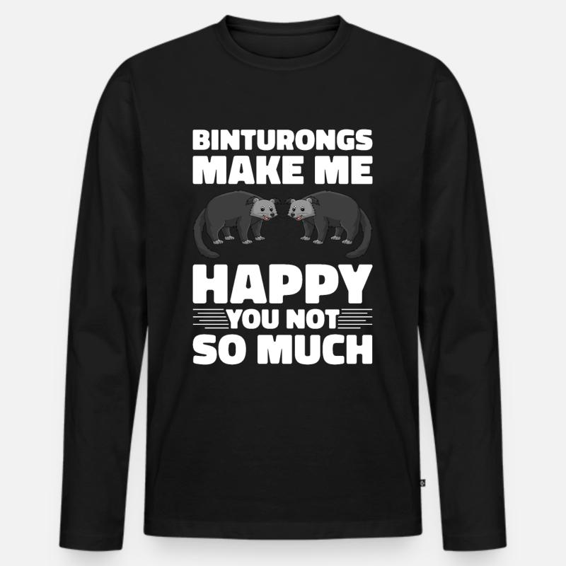 Binturong Marderbär Schleichkatze - Männer Premium Bio Langarmshirt - Schwarz