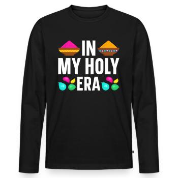 Holi India Holi Festival Happy Holi Fest - Men's Premium Organic Long Sleeve Shirt - black - Front - Nico (187cm)