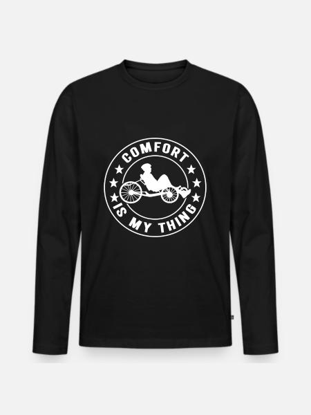 Recumbent Trike Liegetrike Liegedreirad - Männer Premium Bio Langarmshirt - Schwarz
