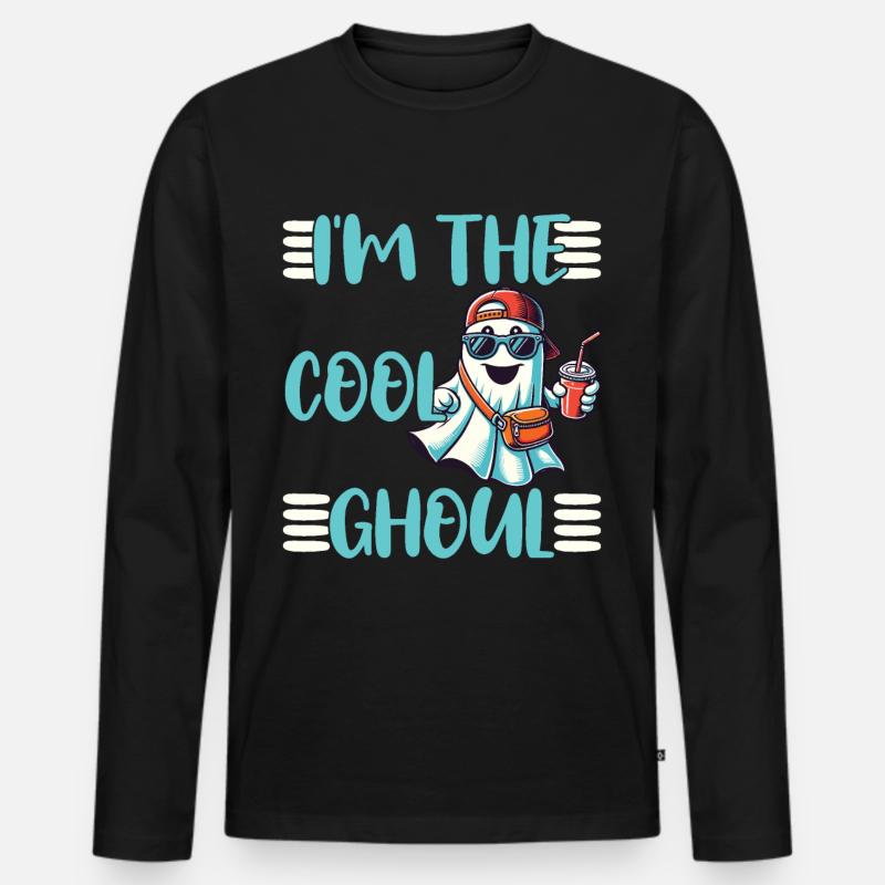 Ich Bin Der Coole Geist - Männer Premium Bio Langarmshirt - Schwarz