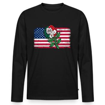 Mexique Mexique Cadeau mexicain Flag Football - T-shirt manches longues Premium bio Homme - noir - Devant - Nico (187cm)