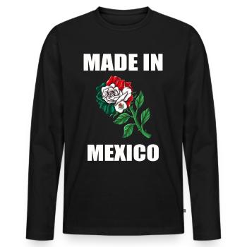 Mexique Mexique Cadeau mexicain Flag Football - T-shirt manches longues Premium bio Homme - noir - Devant - Nico (187cm)