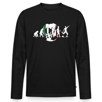 Mexique Mexique Cadeau mexicain Flag Football - T-shirt manches longues Premium bio Homme - noir - Devant - Nico (187cm)
