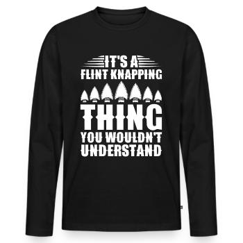 Arrowheads Collectible Arrowheads Collection - Men's Premium Organic Long Sleeve Shirt - black - Front - Nico (187cm)