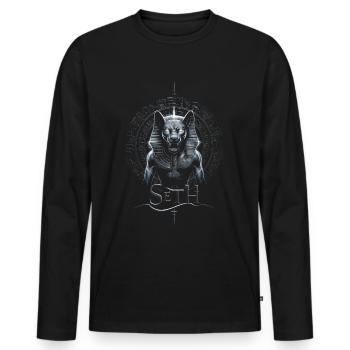 Seth god egyptian mythology - Men's Premium Organic Long Sleeve Shirt - black - Front - Nico (187cm)