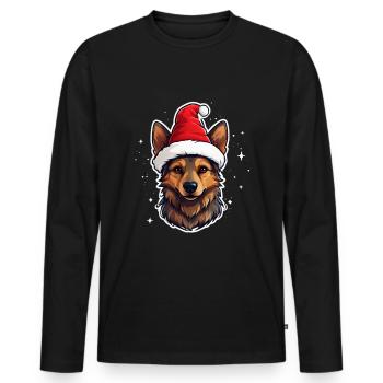 Sheepdog - Men's Premium Organic Long Sleeve Shirt - black - Front - Nico (187cm)