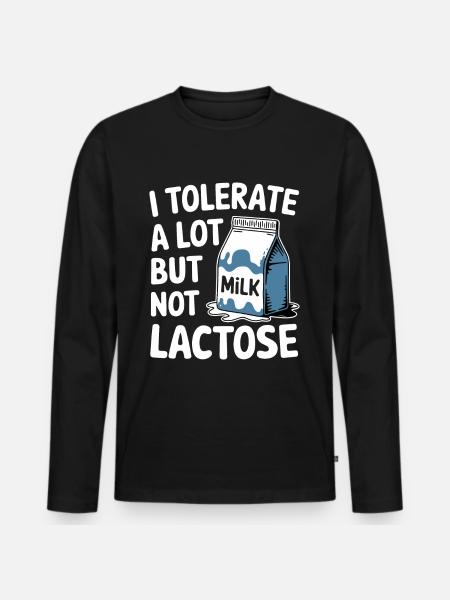 Lactose intolerance Lactose intolerant - Men's Premium Organic Long Sleeve Shirt - black