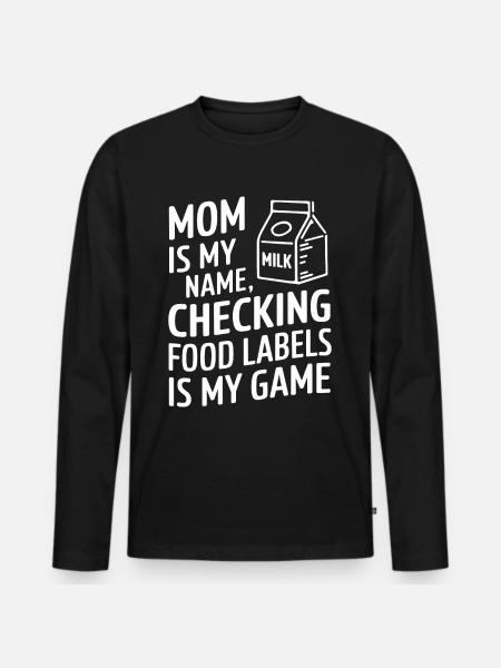 Lactose intolerance Lactose intolerant - Men's Premium Organic Long Sleeve Shirt - black