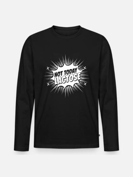 Lactose intolerance Lactose intolerant - Men's Premium Organic Long Sleeve Shirt - black