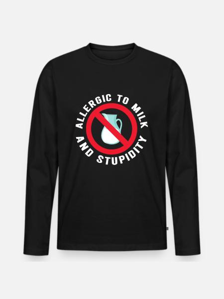 Lactose intolerance Lactose intolerant - Men's Premium Organic Long Sleeve Shirt - black