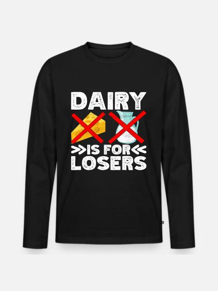 Lactose intolerance Lactose intolerant - Men's Premium Organic Long Sleeve Shirt - black