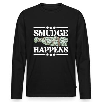 Herbs Incense Smudging Spiritual - Men's Premium Organic Long Sleeve Shirt - black - Front - Nico (187cm)