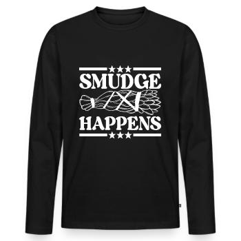 Herbs Incense Smudging Spiritual - Men's Premium Organic Long Sleeve Shirt - black - Front - Nico (187cm)