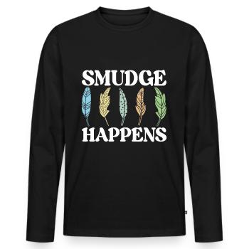 Herbs Incense Smudging Spiritual - Men's Premium Organic Long Sleeve Shirt - black - Front - Nico (187cm)
