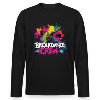 Breakdance Crew Breakdance Breakdancing Breakdance - T-shirt manches longues Premium bio Homme - noir - Devant - Nico (187cm)