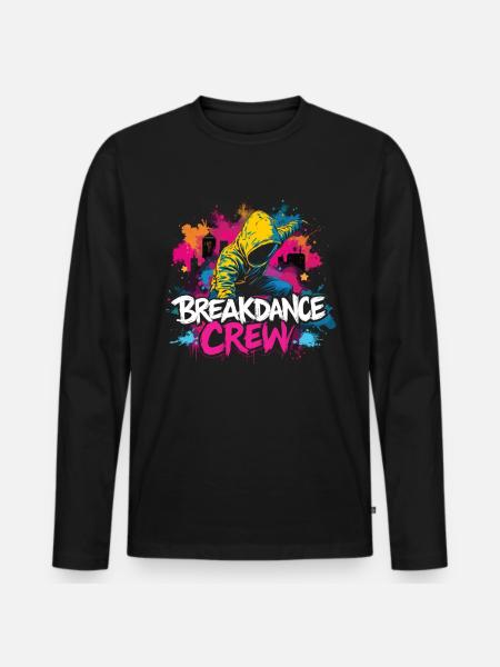 Breakdance Crew Breakdance Breakdancing Breakdance - T-shirt manches longues Premium bio Homme - noir