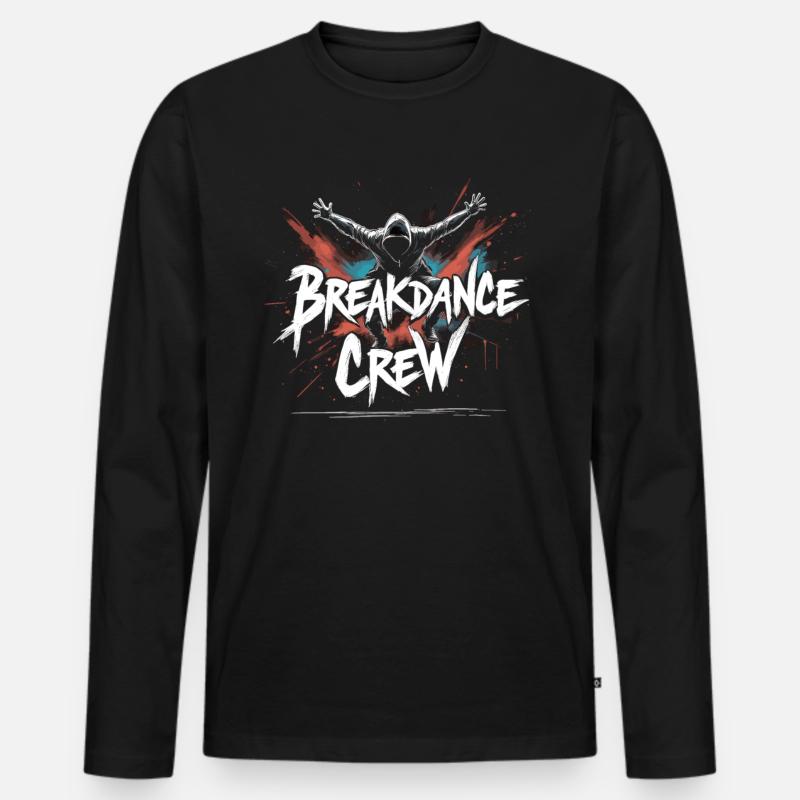 Breakdance Crew Breakdance Breakdancing Breakdance - T-shirt manches longues Premium bio Homme - noir