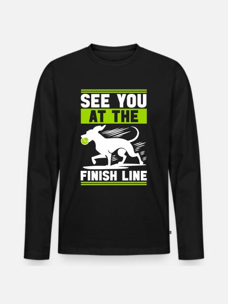 Flyball Dog Sports - Men's Premium Organic Long Sleeve Shirt - black