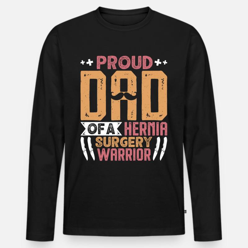 Hernia Surgery - Männer Premium Bio Langarmshirt - Schwarz