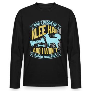 Trèfle d’Alaska Kai - T-shirt manches longues Premium bio Homme - noir - Devant - Nico (187cm)