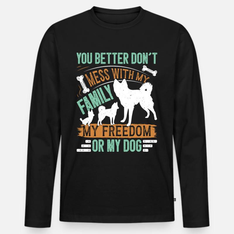 Alaskan Klee Kai - Männer Premium Bio Langarmshirt - Schwarz