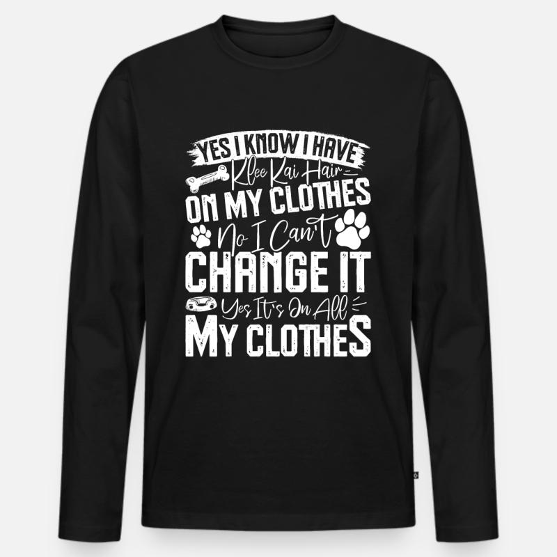 Alaskan Klee Kai - Männer Premium Bio Langarmshirt - Schwarz