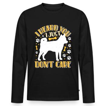 Trèfle d’Alaska Kai - T-shirt manches longues Premium bio Homme - noir - Devant - Nico (187cm)